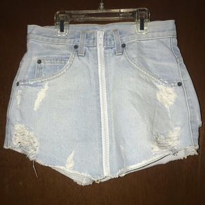 LF Zip Up Denim Skirt